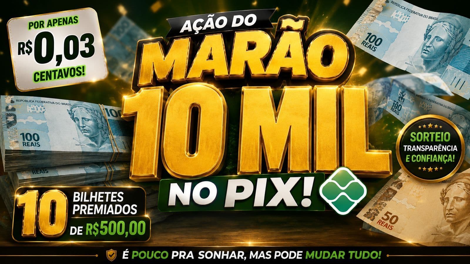 Imagem da campanha Ação 10 mil no pix